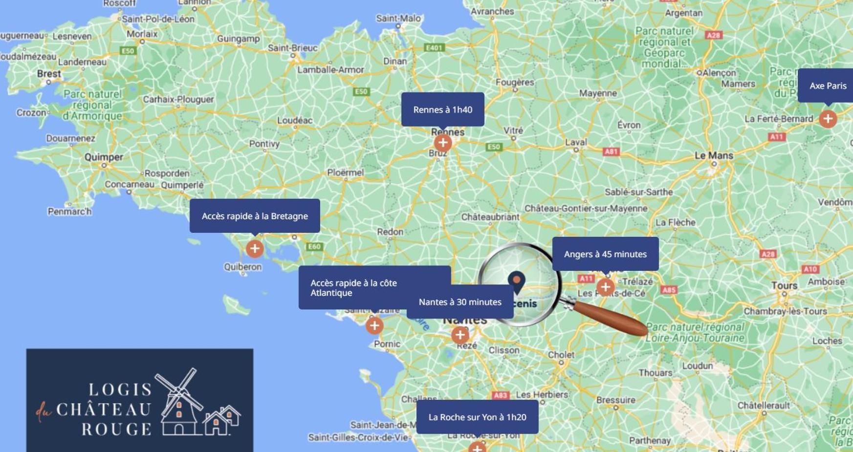 Maison De 2 Chambres Proche A11 Ancenis, Logis Du Chateau Rouge Mésanger Eksteriør billede